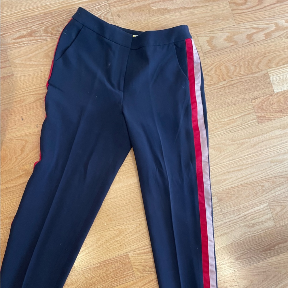 Boden navy dress pants with ribbon sides